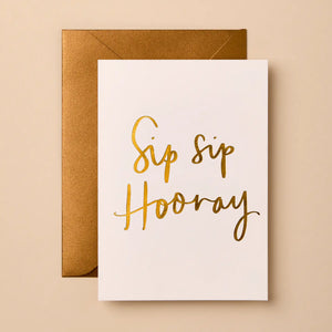‘Gabrielle & Celine’ Greeting Card - Sip Sip Hooray