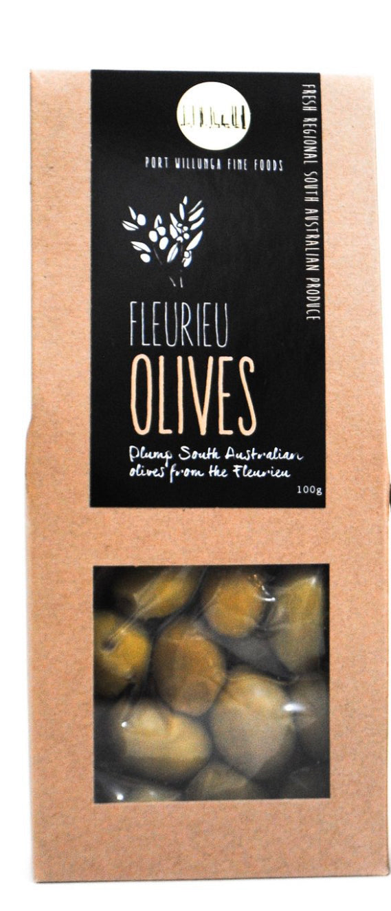 'Port Willunga Fine Foods' Olives FleurieuGrown in the McLaren Vale region, juicy plump olives with a powerful fruity flavour and meaty texture.Port Willunga Fine Foods celebrates the local produce and nativPort Willunga Fine Foods