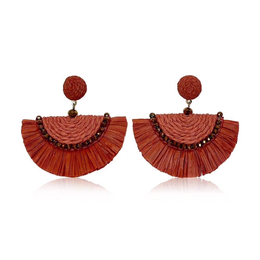 Petra Raffia Earrings Assorted Colours – House of Holabox
