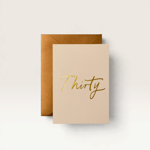 Thirty Birthday Card Signature Foil