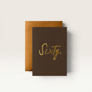 Sixty Birthday Card Signature Foil Greeting Card