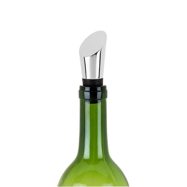 'Viski' Admiral Heavyweight Bottle StopperEye-catching stainless steel with a smooth silicone sleeve puts our heavyweight bottle stopper in center stage. Simple in design, the slanted crown and polished metaMens Society