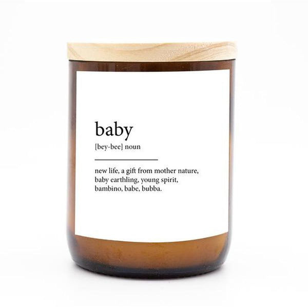 'The Commonfolk Collective' Baby Dictionary Meaning Candle