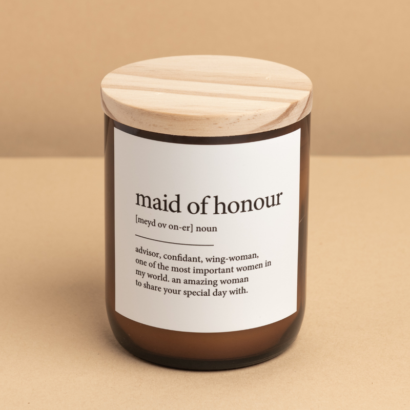The Commonfolk Collective' Maid of Honour Dictionary Meaning Candle