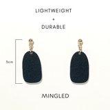 ‘Mingled’ Clio Minimalist Earrings - Black and Gold