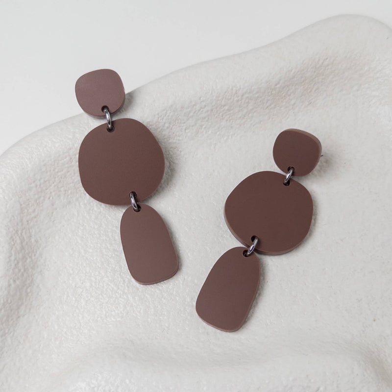 Petra | Statement Earrings - Nutmeg Brown
