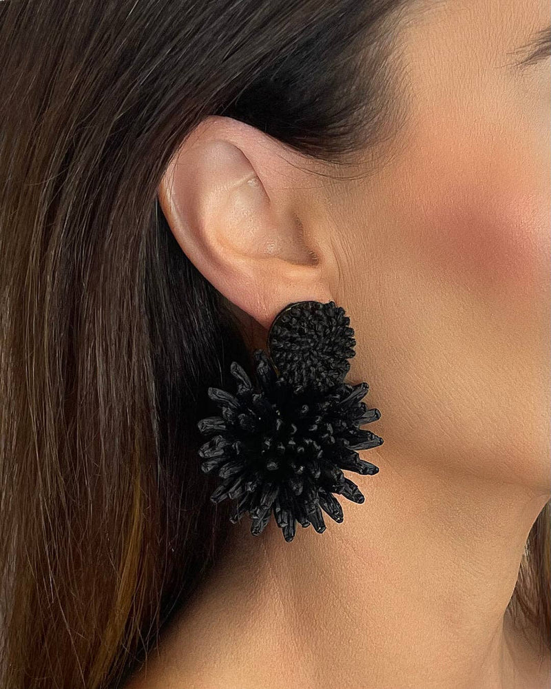 Dahlia Raffia Earrings