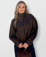 JUDE LEATHER LOOK BOMBER