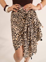 Cattura Leoard Tassel Lightweight Scarf