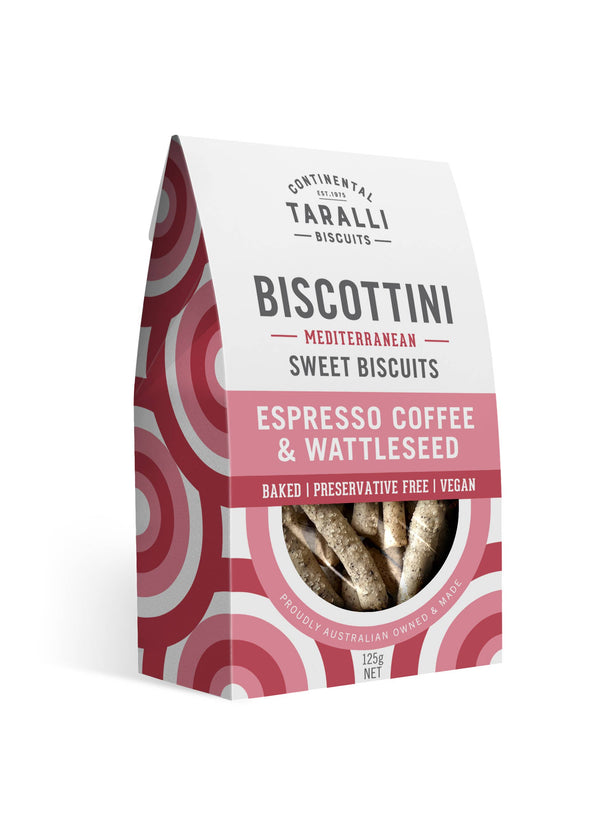 BISCOTTINI - Espresso Coffee & Wattleseed - Vegan (125g)