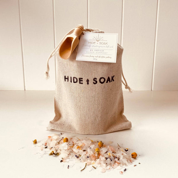 'Hide and Soak' - Indigo Sleep Support Bath Salts Soak