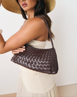 Angels Whisper Accessories L&S Roselle Woven Shoulder Bag – Brown -House of Holabox