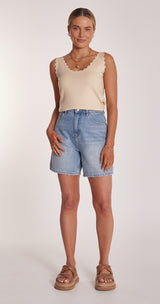 Grace Denim Short - Capri Blue