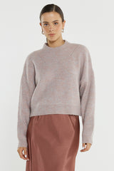 Innes Pointelle Jumper - Pink Marle