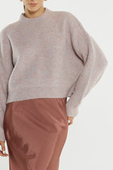 Innes Pointelle Jumper - Pink Marle