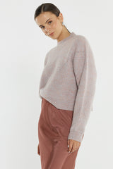 Innes Pointelle Jumper - Pink Marle