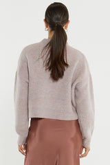 Innes Pointelle Jumper - Pink Marle