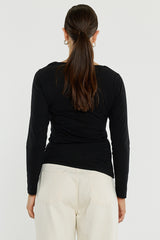 Sophia Twisted Top - Black