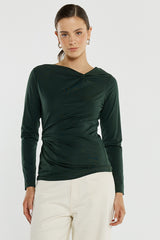 Sophia Twisted Top - Bottle Green