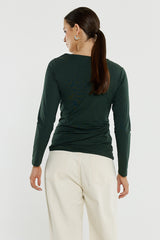 Sophia Twisted Top - Bottle Green