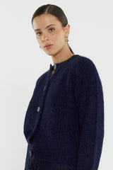 Posie Fluffy Cardi - Navy