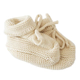 'Alimrose' Knit Baby Booties Natural