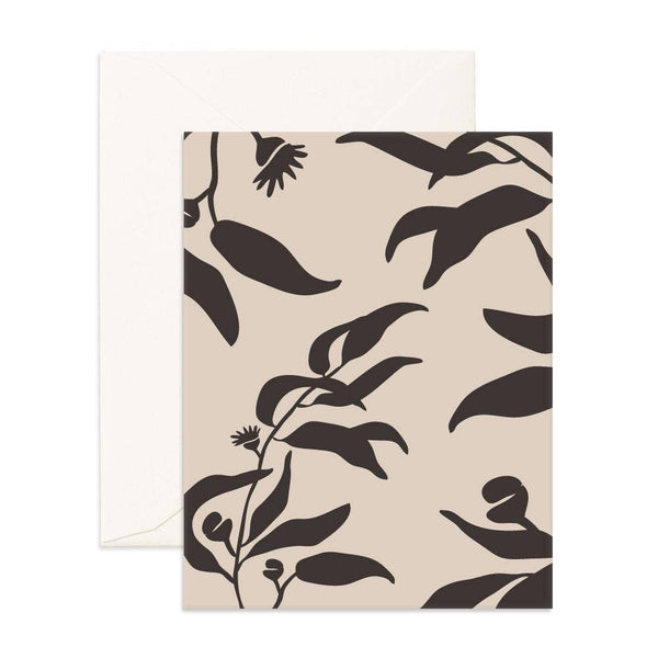 Black Eucalypt Greeting Card