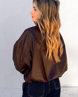JUDE LEATHER LOOK BOMBER