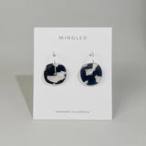 Aura Hoops - Black and White Pearl
