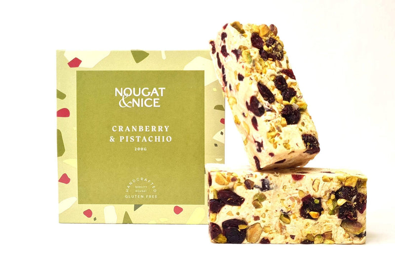 'Nougat and Nice' Cranberry & Pistachio Nougat | 200g Box