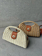 Maggie Summer Straw Bag in Beige