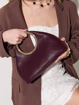 Hailey Statement Handle Bag in Burgundy