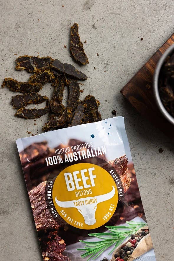 Doctor Proctor's Tasty Curry Beef Biltong 100g