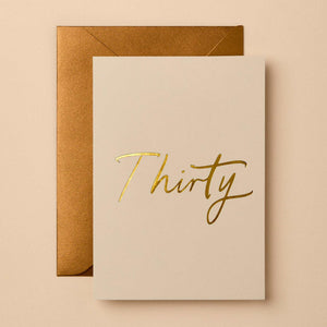 ‘Gabrille & Celine’ Thirty Birthday Card Signature Foil