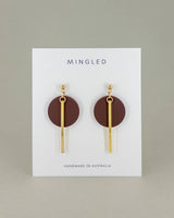 KYRA | Nutmeg Brown and Gold Dangle Earrings
