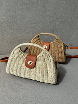 Maggie Summer Straw Bag in Beige