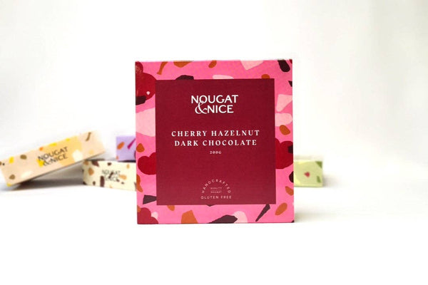 'Nougat and Nice' Cherry Hazelnut & Dark Chocolate Nougat | 200g Box