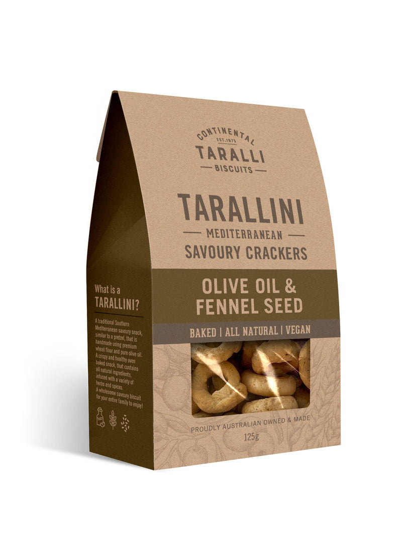 TARALLINI - Olive Oil & Fennel Seed- Vegan (125g)