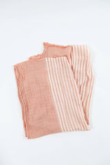 Pink Stripe Cotton Sarong Scarf