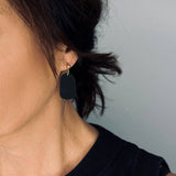 ‘Mingled’ Clio Minimalist Earrings - Black and Gold