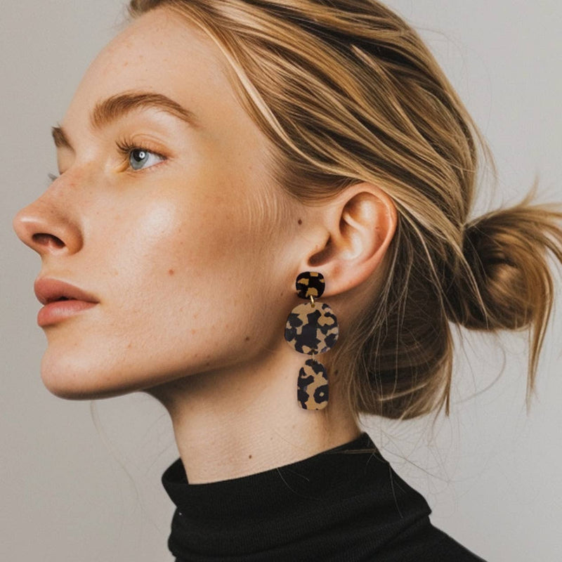 Petra | Statement Earrings - Tortoise Shell
