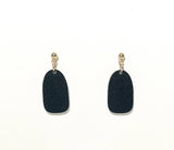 ‘Mingled’ Clio Minimalist Earrings - Black and Gold