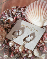 ‘Bowie & Co’ Oceania Organic Shape Pearl Earrings - Silver
