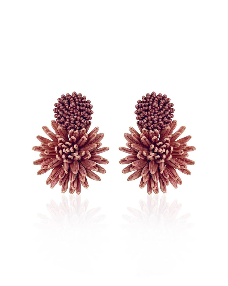 Dahlia Raffia Earrings