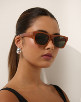 Angels Whisper Accessories - L&S Ria Basic Square Sunglasses in Brown -House of Holabox