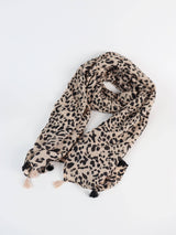 Cattura Leoard Tassel Lightweight Scarf