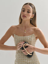 Celina Statement Clutch Bag in Black