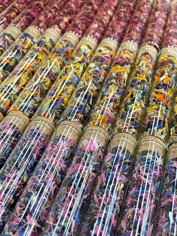 'The Peel Thing' Edible Flower Sprinkles-Rainbow Mix  Test Tube