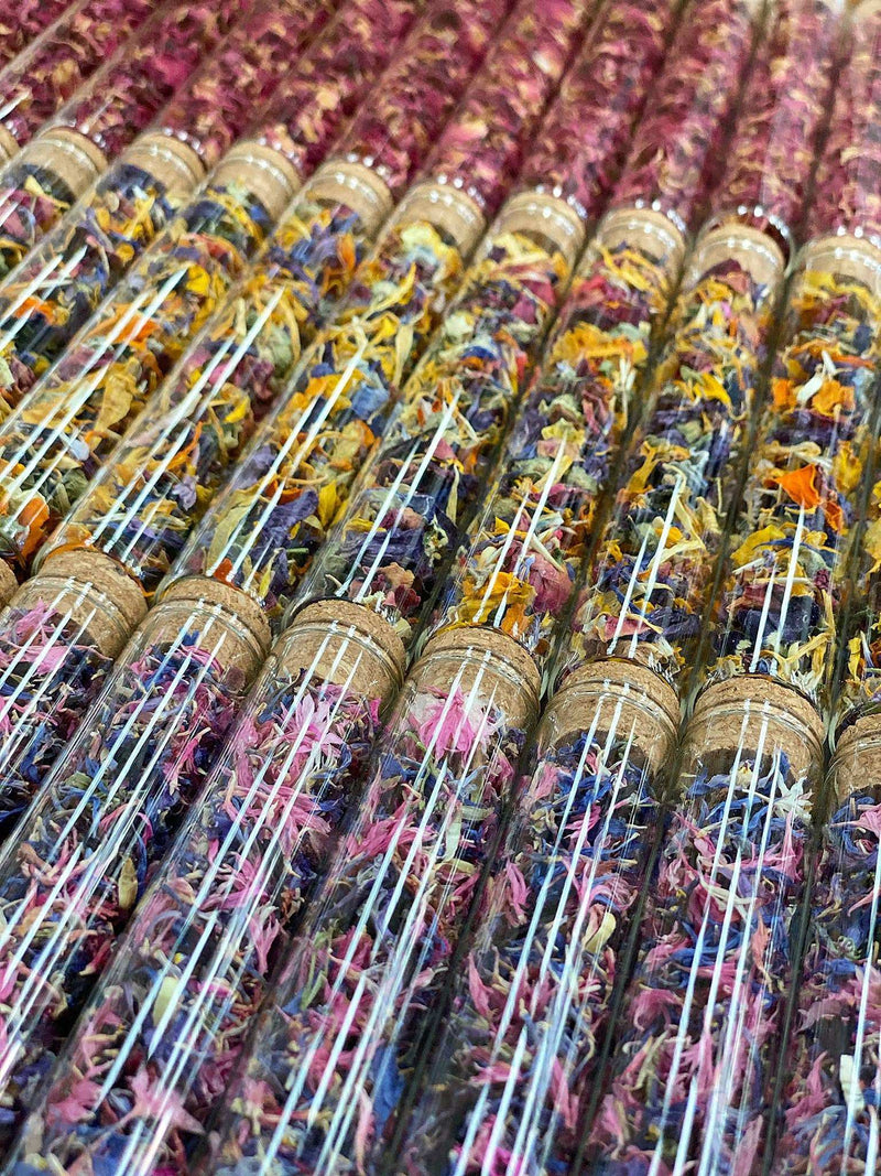 'The Peel Thing' Edible Flower Sprinkles-Rainbow Mix  Test Tube