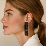 PILA | Large Statement Earrings - Matte Black
